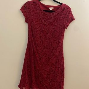 Size medium target brand xhilaration beautiful red lace dress